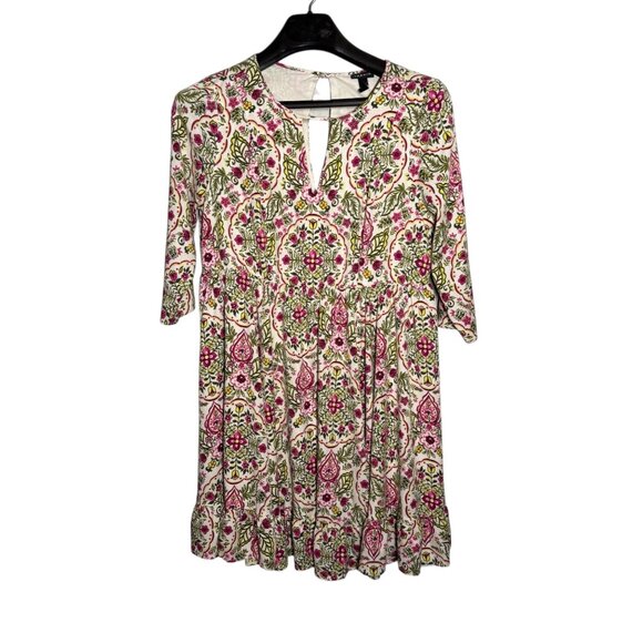 Torrid Womens Boho Print Dress Keyhole Neckline Size 00 Size 10 - Picture 1 of 8
